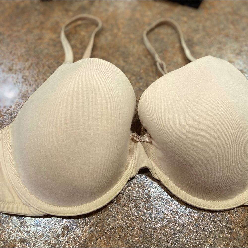 4 Victoria’s Secret Pink bras and 1 Warner’s bra; worn once; $90 for all